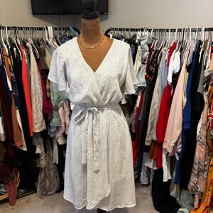 White and black polka dot